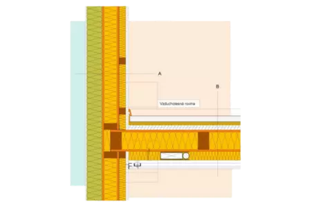 IST19 Strop, vykurovaný priestor alt. 1.2.5, kamenná vlna, cementový poter