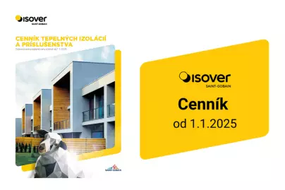 Nové cenníky Isover platné od 1.1.2025
