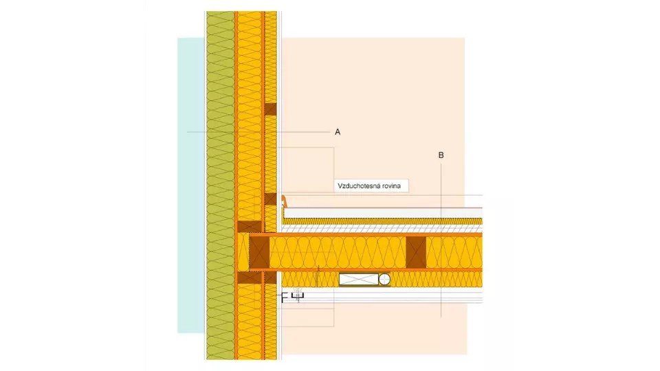 IST19 Strop, vykurovaný priestor alt. 1.2.5, kamenná vlna, cementový poter