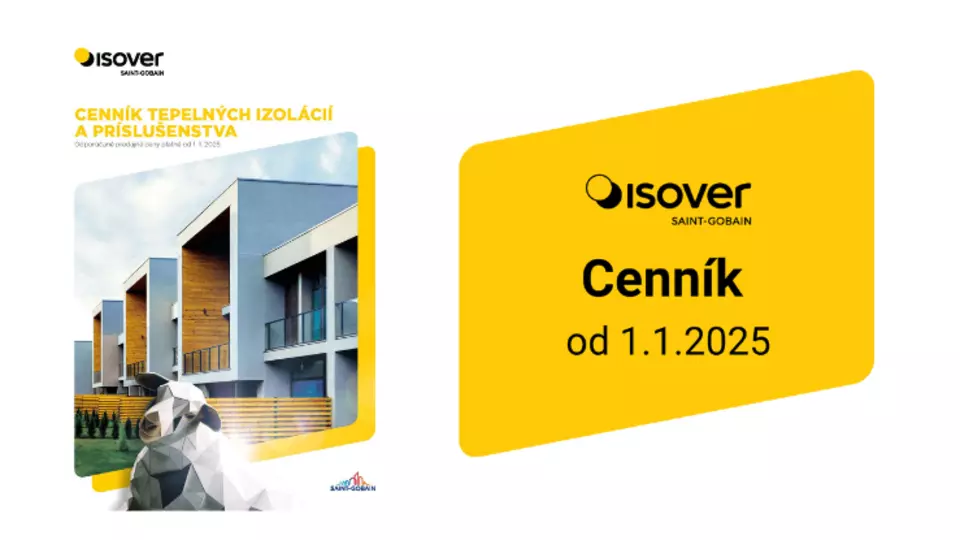 Nové cenníky Isover platné od 1.1.2025